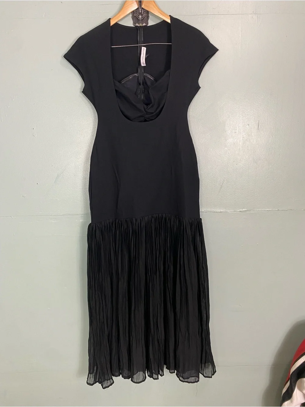 Delfi Collective Nova Dress Black Maxi Cut Out Drop Waist Large - Picture 2 of 7